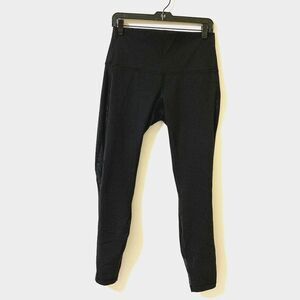 Lululemon Size 10 Black High Rise Texture Mesh 7/8 Length Leggings Workout